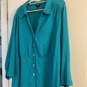 Talbots Turquoise Button-Down Shirt